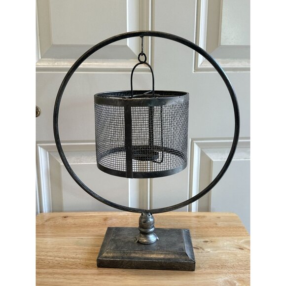 Metal Open Sphere Hanging Votive Candle Holder - Picture 2 of 7